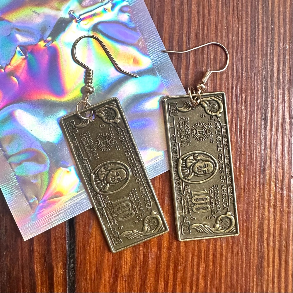NEW bronze benjamin dangle earrings